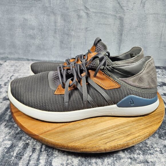 OluKai Mio Li Shoes Men\'s 9.5 Gray Brown Textile Lightweight Casual Sneakers main image 5